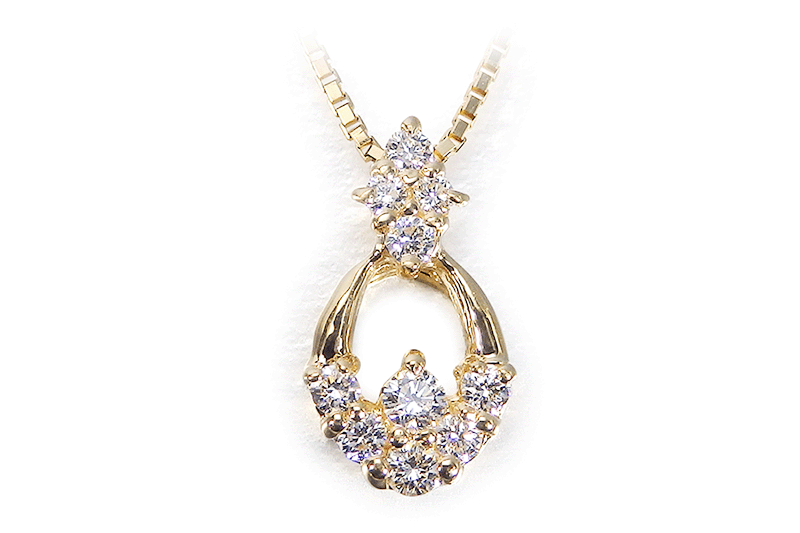 スイートテンダイヤモンド ネックレス – ダイヤモンド ペンダント 0.1  