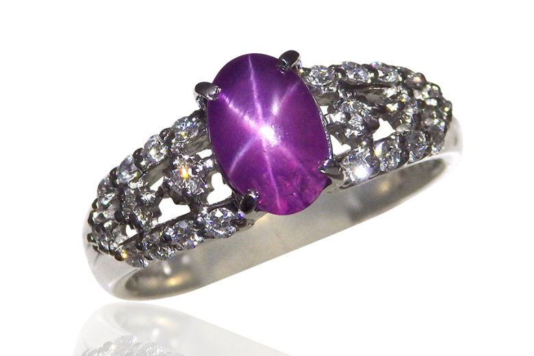 リング – バイオレットスターサファイア(1.487ct) - 宝石店 SIND  BAD（シンドバット）郡山・結婚指輪、婚約指輪とアニバーサリージュエリーの宝石店