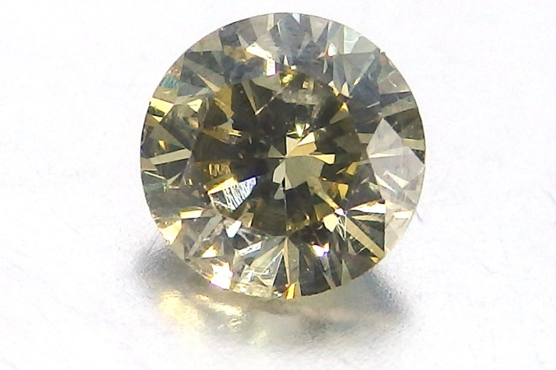 裸石 – 天然グリーン (カメレオン) ダイヤモンド（0.155ct）ファンシー