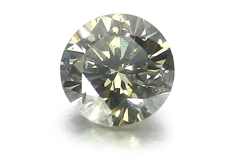 裸石 - 天然グリーン (カメレオン) ダイヤモンド（0.155ct）ファンシーダークグレーグリーンAGTラボラトリー鑑定書付き