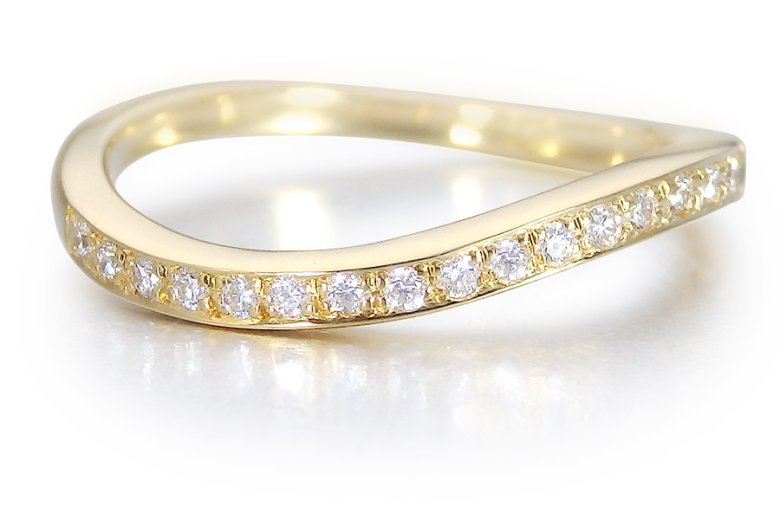 ハーフエタニティゴールド -K18 イエローゴールド ダイヤモンド- (0.11  