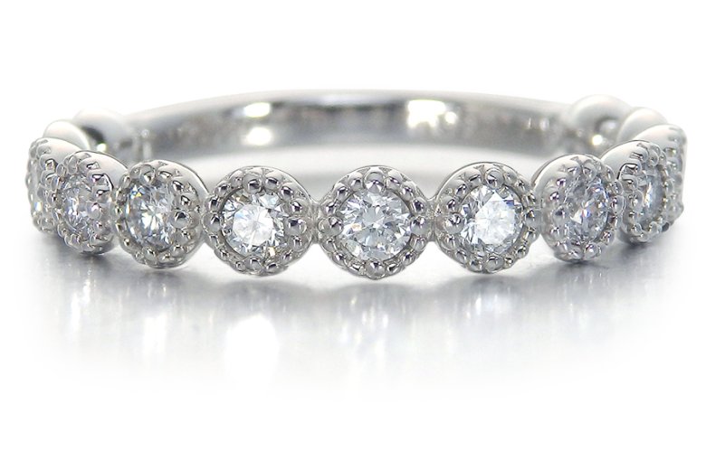ハーフエタニティ-ダイヤモンド- (0.28ct)ミル打ち – 宝石店 SIND BAD  