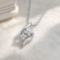 ダイヤモンド10石をあしらったスイートテンのプラチナネックレス 0.12ct