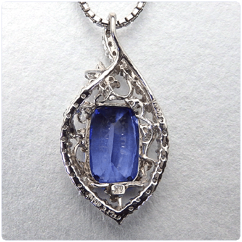 タンザナイト ペンダント トップ 12月 誕生石 3.171ct プラチナ 