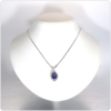タンザナイト ネックレス トップ 12月 誕生石 光によって青から紫に 色が変わる 宝石