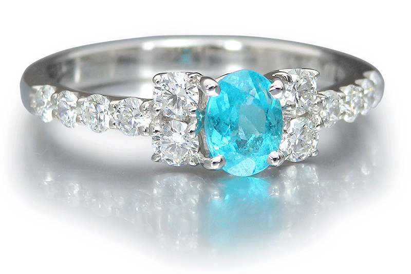 リング パライバトルマリン 計0.21ct/ダイヤモンド 計0.45ct かたい 11  