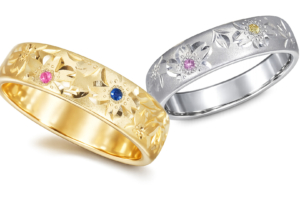 彫模様　結婚指輪