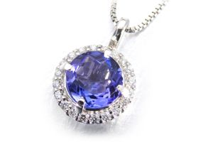 タンザナイト プラチナネックレス0.82ct