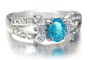 パライバトルマリン0.362ct プラチナリング