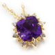 K18アメジスト　ペンダントスクエアカット0.96ct