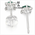 コロンビア産エメラルド0.32ct ピアス プラチナ