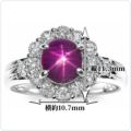 天然スタールビー 指輪 プラチナ リング 1.79ct 中央宝石研究所鑑別書付き