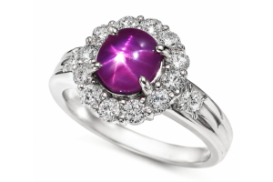 天然スタールビー 指輪 プラチナ リング 1.79ct 中央宝石研究所鑑別書付き