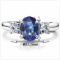 天然サファイア1.026ct ダイヤモンド0.241ct プラチナリング Pt900 中央宝石研究所鑑別書付き 9月誕生石