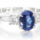 天然サファイア1.026ct ダイヤモンド0.241ct プラチナリング Pt900 中央宝石研究所鑑別書付き 9月誕生石