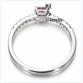 ピンクサファイア0.316ct プラチナリング Pt900 指輪 ソーティング付き 9月誕生石