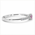 ピンクサファイア0.316ct プラチナリング Pt900 指輪 ソーティング付き 9月誕生石