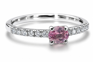 ピンクサファイア0.316ct プラチナリング Pt900 指輪 ソーティング付き 9月誕生石