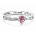 パパラチャサファイア 指輪 プラチナ リング パパラチャ 0.222ct 【ピンクサファイヤ】