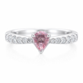 パパラチャサファイア 指輪 プラチナ リング パパラチャ 0.222ct 【ピンクサファイヤ】