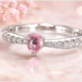パパラチャサファイア 指輪 プラチナ リング パパラチャ 0.222ct 【ピンクサファイヤ】