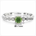 デマントイドガーネット 0.266ct プラチナリング ホーステールインクルージョン入り 中央宝石鑑別書付き 1月誕生石