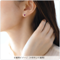 ルビー ダイヤモンド ピアス K18 イエローゴールド 0.455ct・0.477ct 中央宝石研究所鑑別書付き 7月誕生石 ジュエリー