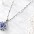 サファイア 0.11ct ダイヤモンド プラチナ ペンダント ネックレス HIMARI by SIND BAD 9月誕生石 レディースジュエリー