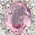 ピンクサファイア0.287ct×2 ダイヤモンド プラチナピアス Pt900 DGLソーティング付き 9月誕生石 ジュエリー