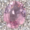 ピンクサファイア0.287ct×2 ダイヤモンド プラチナピアス Pt900 DGLソーティング付き 9月誕生石 ジュエリー