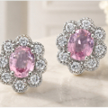 ピンクサファイア0.287ct×2 ダイヤモンド プラチナピアス Pt900 DGLソーティング付き 9月誕生石 ジュエリー