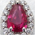 ルビー 0.491ct プラチナペンダント 高品質ダイヤモンド