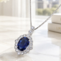 カイヤナイト 0.904ct プラチナ ペンダントトップ 正面